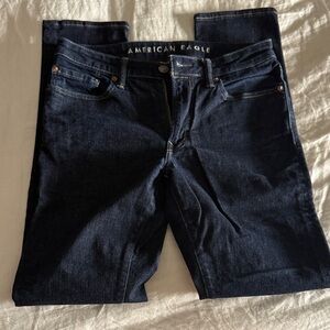 American Eagle Outfitters Men's Skinny Jeans - Dark Blue